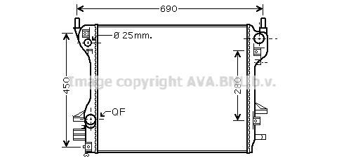 AVA QUALITY COOLING Радиатор, охлаждение двигателя JR2040